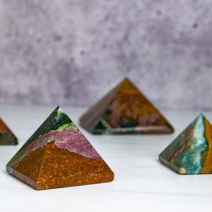 Shop Ocean Jasper Shapes! Ocean Jasper Pyramid Ocean Jasper Polished Ocean Jasper Ocean Jasper Crystal Crystal Pyramid OJ Crystal OJ pyramid Polished OJ | Natural genuine stones & crystals in various shapes & sizes. Buy raw cut, tumbled, or polished gemstones for making jewelry or crystal healing energy vibration raising reiki stones. #crystals #gemstones #crystalhealing #crystalsandgemstones #energyhealing #affiliate #ad