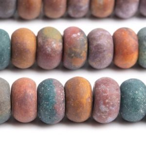 Genuine Natural Ocean Jasper Gemstone Beads 8x4MM Matte Multicolor Rondelle AAA Quality Loose Beads (107404) | Natural genuine rondelle Ocean Jasper beads for beading and jewelry making.  #jewelry #beads #beadedjewelry #diyjewelry #jewelrymaking #beadstore #beading #affiliate #ad