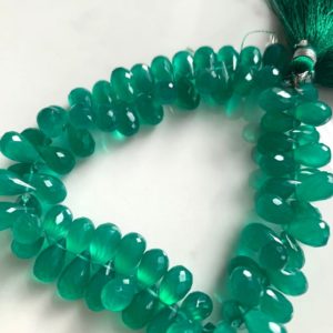 Shop Onyx Bead Shapes! 1/2 strand of green onyx drops | Natural genuine other-shape Onyx beads for beading and jewelry making.  #jewelry #beads #beadedjewelry #diyjewelry #jewelrymaking #beadstore #beading #affiliate #ad