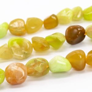 Shop Opal Chip & Nugget Beads! 7x6MM Green Yellow Opal Beads Grade AAA Genuine Natural Gemstone Pebble Nugget Loose Beads 16" Bulk Lot Options (116747) | Natural genuine chip Opal beads for beading and jewelry making.  #jewelry #beads #beadedjewelry #diyjewelry #jewelrymaking #beadstore #beading #affiliate #ad