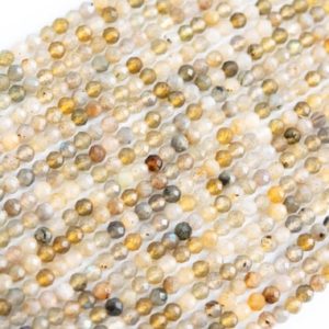 Shop Opal Faceted Beads! 3MM Yellow Opal Beads Grade A Genuine Natural Gemstone Full Strand Faceted Round Loose Beads 15" Bulk Lot Options (117623-3966) | Natural genuine faceted Opal beads for beading and jewelry making.  #jewelry #beads #beadedjewelry #diyjewelry #jewelrymaking #beadstore #beading #affiliate #ad