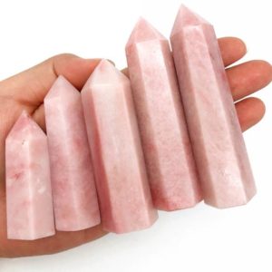 Shop Opal Points & Wands! Pink Opal Tower Natural Pink Opal Double Terminated Crystal Point Opal Obelisk Milky Crystal Tower Point Gemstone Tower Bulk Wholesale | Natural genuine stones & crystals in various shapes & sizes. Buy raw cut, tumbled, or polished gemstones for making jewelry or crystal healing energy vibration raising reiki stones. #crystals #gemstones #crystalhealing #crystalsandgemstones #energyhealing #affiliate #ad