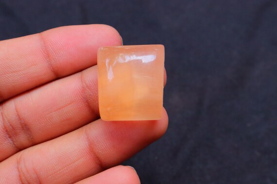 Orange Selenite Cabochon, Natural Orange Selenite Gemstone For Making Jewelry, Pendant Stone, Loose Stone, Orange Selenite Crystal, #3130