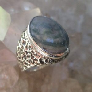 Shop Petrified Wood Rings! Oregon Petrified Wood Ring ~Sterling Silver~ Hand Cast Man's Ring | Natural genuine Petrified Wood rings, simple unique handcrafted gemstone rings. #rings #jewelry #shopping #gift #handmade #fashion #style #affiliate #ad