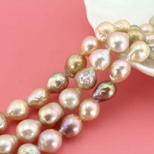 Shop Pearl Bead Shapes! AA+ 9-10mm  Big Natural Teardrop Edison Pearl, Multi color Loose Edison pearl beads, Nucleated Pearl Beads ,Wholesale  Pearls-15inches | Natural genuine other-shape Pearl beads for beading and jewelry making.  #jewelry #beads #beadedjewelry #diyjewelry #jewelrymaking #beadstore #beading #affiliate #ad