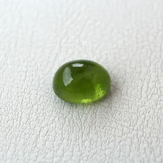 Loose Peridot Oval Cabochon Gemstone 12x9mm Natural Stone For Jewelry 7.05ct