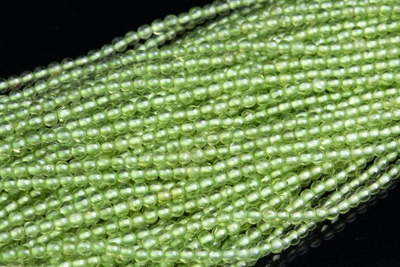 Genuine Natural Peridot Gemstone Beads 2mm Green Round Aaa Quality Loose Beads (102274)