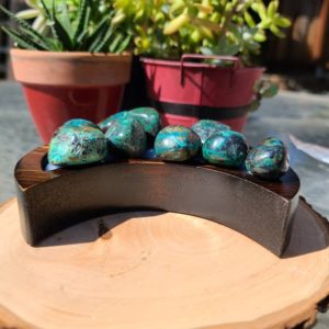 Shop Tumbled Chrysocolla Crystals & Pocket Stones! Peruvian Chrysocolla tumble stones | Natural genuine stones & crystals in various shapes & sizes. Buy raw cut, tumbled, or polished gemstones for making jewelry or crystal healing energy vibration raising reiki stones. #crystals #gemstones #crystalhealing #crystalsandgemstones #energyhealing #affiliate #ad