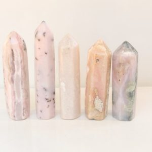 Shop Opal Points & Wands! Peruvian pink Opal tower, pink point, pink Opal point, crystal tower, pink crystal tower | Natural genuine stones & crystals in various shapes & sizes. Buy raw cut, tumbled, or polished gemstones for making jewelry or crystal healing energy vibration raising reiki stones. #crystals #gemstones #crystalhealing #crystalsandgemstones #energyhealing #affiliate #ad