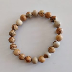 Shop Picture Jasper Bracelets! Natural Picture Jasper bracelet 8mm AAA Quility bead bracelet  healing stone Round Beads. Round Gemstone Beads. | Natural genuine Picture Jasper bracelets. Buy crystal jewelry, handmade handcrafted artisan jewelry for women.  Unique handmade gift ideas. #jewelry #beadedbracelets #beadedjewelry #gift #shopping #handmadejewelry #fashion #style #product #bracelets #affiliate #ad