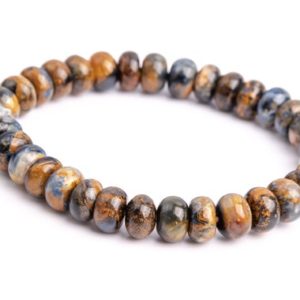Shop Pietersite Jewelry! 8-9×3-6MM Pietersite Beads Brown Blue Bracelet Grade AAA Genuine Natural Rondelle Gemstone 7" (118532h-4039) | Natural genuine Pietersite jewelry. Buy crystal jewelry, handmade handcrafted artisan jewelry for women.  Unique handmade gift ideas. #jewelry #beadedjewelry #beadedjewelry #gift #shopping #handmadejewelry #fashion #style #product #jewelry #affiliate #ad