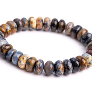 Shop Pietersite Bracelets! ONLY ONE 10-11×4-6MM Pietersite Beads Brown Blue Bracelet Grade A+ Genuine Natural Rondelle Gemstone 8" (118521h-4039) | Natural genuine Pietersite bracelets. Buy crystal jewelry, handmade handcrafted artisan jewelry for women.  Unique handmade gift ideas. #jewelry #beadedbracelets #beadedjewelry #gift #shopping #handmadejewelry #fashion #style #product #bracelets #affiliate #ad