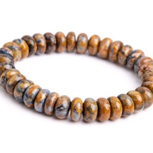 Shop Pietersite Bracelets! ONLY ONE 10-11×4-6MM Pietersite Beads Brown Bracelet Grade AAA Genuine Natural Rondelle Gemstone 7.5" (118522h-4039) | Natural genuine Pietersite bracelets. Buy crystal jewelry, handmade handcrafted artisan jewelry for women.  Unique handmade gift ideas. #jewelry #beadedbracelets #beadedjewelry #gift #shopping #handmadejewelry #fashion #style #product #bracelets #affiliate #ad
