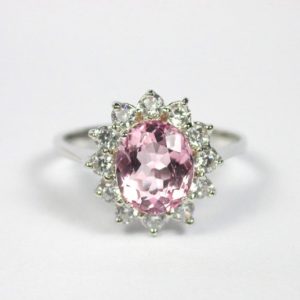 Shop Kunzite Rings! Pink natural kunzite ring silver sterling wedding ring size us 7.0 and free resize all size. Unheated stone. | Natural genuine Kunzite rings, simple unique alternative gemstone engagement rings. #rings #jewelry #bridal #wedding #jewelryaccessories #engagementrings #weddingideas #affiliate #ad
