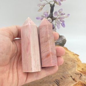 Shop Petrified Wood Points & Wands! Pink Petrified Wood Crystal Tower Point / Crystal Tower / Crystal Healing / Pink Crystal / Crystal Healing / Chakra Crystal | Natural genuine stones & crystals in various shapes & sizes. Buy raw cut, tumbled, or polished gemstones for making jewelry or crystal healing energy vibration raising reiki stones. #crystals #gemstones #crystalhealing #crystalsandgemstones #energyhealing #affiliate #ad
