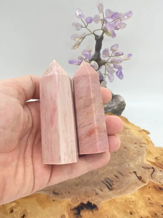 Pink Petrified Wood Crystal Tower Point / Crystal Tower / Crystal Healing / Pink Crystal / Crystal Healing / Chakra Crystal