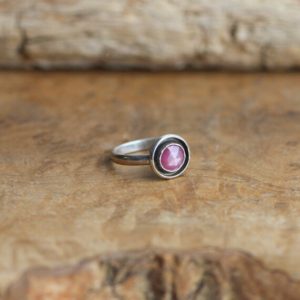 Shop Pink Sapphire Rings! Deep Pink Sapphire Ring – Sapphire Stacker – Pink Sapphire Ring – Silversmith | Natural genuine Pink Sapphire rings, simple unique handcrafted gemstone rings. #rings #jewelry #shopping #gift #handmade #fashion #style #affiliate #ad