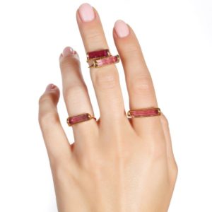 Raw Pink Tourmaline Ring, Rubellite Tourmaline Ring for Women, Red Pink Horizontal Stone Ring, Raw Gemstone Jewelry, Raw Crystal Ring | Natural genuine Gemstone rings, simple unique handcrafted gemstone rings. #rings #jewelry #shopping #gift #handmade #fashion #style #affiliate #ad
