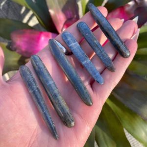 Shop Kyanite Points & Wands! Polished Kyanite Blades | Natural genuine stones & crystals in various shapes & sizes. Buy raw cut, tumbled, or polished gemstones for making jewelry or crystal healing energy vibration raising reiki stones. #crystals #gemstones #crystalhealing #crystalsandgemstones #energyhealing #affiliate #ad