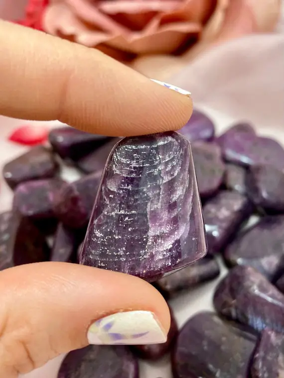 Polished Ruby Crystal, Ruby Tumbled Stone, Natural Ruby Pocket Stone