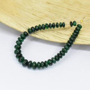 Shop Emerald Rondelle Beads! Precious Untreated Emerald Plain Roundel Smooth Beads , Natural Zambian Emerald Rondelle Beads , Rondelle Emerald Strand , 4.8 Inches | Natural genuine rondelle Emerald beads for beading and jewelry making.  #jewelry #beads #beadedjewelry #diyjewelry #jewelrymaking #beadstore #beading #affiliate #ad
