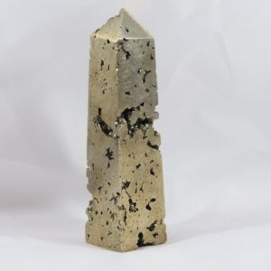 Shop Pyrite Points & Wands! Pyrite Obelisk Tower | Natural genuine stones & crystals in various shapes & sizes. Buy raw cut, tumbled, or polished gemstones for making jewelry or crystal healing energy vibration raising reiki stones. #crystals #gemstones #crystalhealing #crystalsandgemstones #energyhealing #affiliate #ad