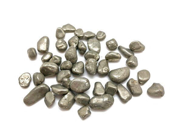 Pyrite Stone Chips - Tumbled Pyrite Chips - Healing Crystal & Stones - Pyrite Stone Tumbled Crystal Chips -