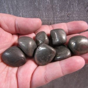 Shop Tumbled Pyrite Crystals & Pocket Stones! Pyrite Tumbled Stone 1 inch + T326 | Natural genuine stones & crystals in various shapes & sizes. Buy raw cut, tumbled, or polished gemstones for making jewelry or crystal healing energy vibration raising reiki stones. #crystals #gemstones #crystalhealing #crystalsandgemstones #energyhealing #affiliate #ad