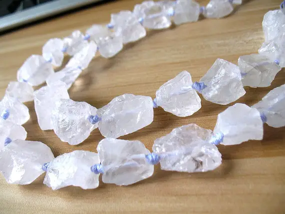 Raw Clear Quartz Beads Clear Quartz Crystal Beads Healing Crystal