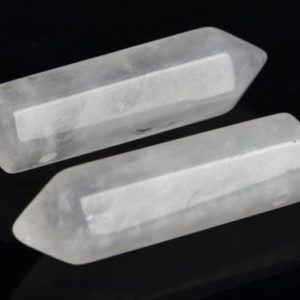 Shop Quartz Crystal Bead Shapes! 2 Pcs – 30x8MM Crystal Clear Quartz Beads Healing Hexagonal Pointed Grade A Genuine Natural Gemstone Loose Beads (104396) | Natural genuine other-shape Quartz beads for beading and jewelry making.  #jewelry #beads #beadedjewelry #diyjewelry #jewelrymaking #beadstore #beading #affiliate #ad