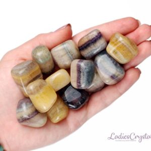 Rainbow Fluorite Tumbled Stone, Mental Clarity And Focus, Third Eye Ritual Gem