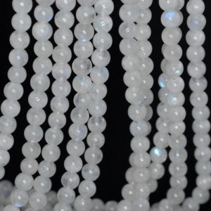 Shop Rainbow Moonstone Round Beads! 4-5mm Aura Rainbow Moonstone Gemstone Grade AA White Round 4-5mm Loose Beads 15.5 inch Full Strand (80001115-439) | Natural genuine round Rainbow Moonstone beads for beading and jewelry making.  #jewelry #beads #beadedjewelry #diyjewelry #jewelrymaking #beadstore #beading #affiliate #ad