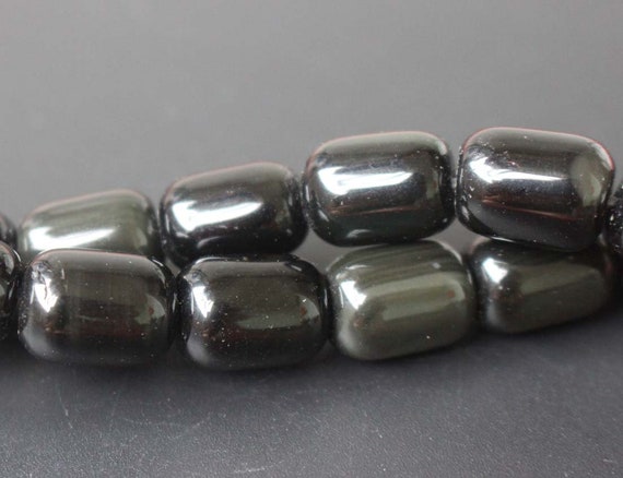 Rainbow Obsidian Barrel Beads, Natural Smooth And Round Beads,15'' Per Strand 10x14mm