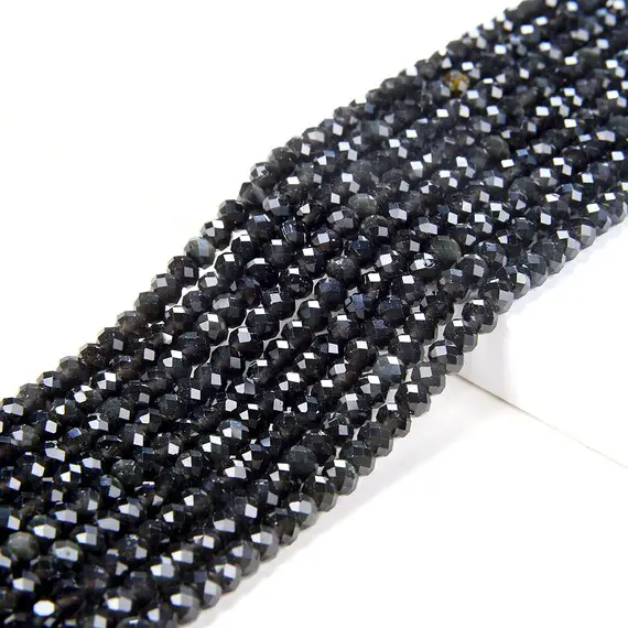 4x3mm Natural Rainbow Obsidian Gemstone Grade A Micro Faceted Rondelle Loose Beads (p36)