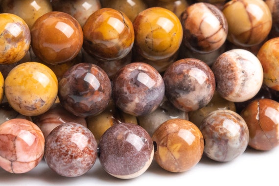 Genuine Natural Birdeye Rhyolite Gemstone Beads 6mm Multicolor Round Aaa Quality Loose Beads (102942)