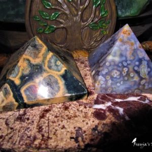 Shop Ocean Jasper Shapes! Rare Orbicular Ocean Jasper Pyramid Display Specimen – "Temple of Atlantis" | Natural genuine stones & crystals in various shapes & sizes. Buy raw cut, tumbled, or polished gemstones for making jewelry or crystal healing energy vibration raising reiki stones. #crystals #gemstones #crystalhealing #crystalsandgemstones #energyhealing #affiliate #ad