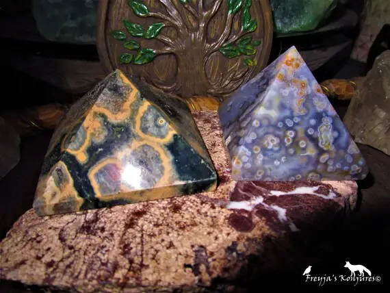 Rare Orbicular Ocean Jasper Pyramid Display Specimen - "temple Of Atlantis"
