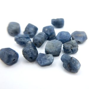 Shop Raw & Rough Sapphire Stones! Raw BLUE SAPPHIRE Gemstone, Dainty SEPTEMBER Birthstone, 1mm Hole Center Drill, Throat Chakra, Loose Gemstone Retail & Wholesale (G09RAW) | Natural genuine stones & crystals in various shapes & sizes. Buy raw cut, tumbled, or polished gemstones for making jewelry or crystal healing energy vibration raising reiki stones. #crystals #gemstones #crystalhealing #crystalsandgemstones #energyhealing #affiliate #ad