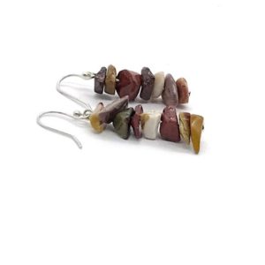 Shop Mookaite Jasper Earrings! Raw Mookaite Jasper Bar Earrings,mookite chip earrings,sterling silver bar earrings,mookaite chips,ladies gemstone earrings,multicolor chips | Natural genuine Mookaite Jasper earrings. Buy crystal jewelry, handmade handcrafted artisan jewelry for women.  Unique handmade gift ideas. #jewelry #beadedearrings #beadedjewelry #gift #shopping #handmadejewelry #fashion #style #product #earrings #affiliate #ad