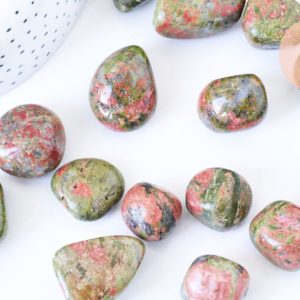 Shop Tumbled Unakite Crystals & Pocket Stones! raw natural unakite stone rolled 22-30mm, creative supply, natural stone, litotherapy, natural unakite, the 20 grams G5777 | Natural genuine stones & crystals in various shapes & sizes. Buy raw cut, tumbled, or polished gemstones for making jewelry or crystal healing energy vibration raising reiki stones. #crystals #gemstones #crystalhealing #crystalsandgemstones #energyhealing #affiliate #ad