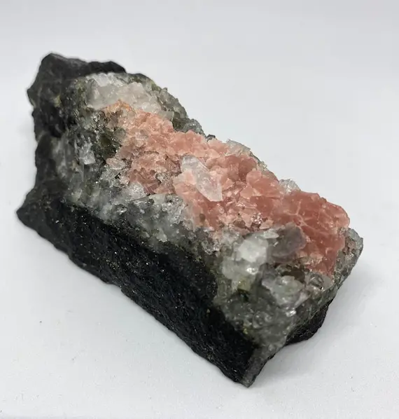 Raw Rhodonite Pork Stone Specimen Reiki-charged
