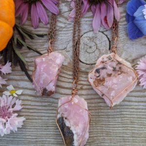 Raw rough PINK aragonite pendant, solid copper pink aragonite crystal, pink calcite necklace, calcite pendant, calcite pendant, hot pink raw | Natural genuine Calcite necklaces. Buy crystal jewelry, handmade handcrafted artisan jewelry for women.  Unique handmade gift ideas. #jewelry #beadednecklaces #beadedjewelry #gift #shopping #handmadejewelry #fashion #style #product #necklaces #affiliate #ad