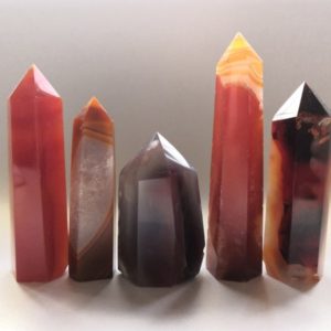 Shop Carnelian Points & Wands! Red / Carnelian Agate Crystal Points / Crystal Towers, Vibrant and Beautiful | Natural genuine stones & crystals in various shapes & sizes. Buy raw cut, tumbled, or polished gemstones for making jewelry or crystal healing energy vibration raising reiki stones. #crystals #gemstones #crystalhealing #crystalsandgemstones #energyhealing #affiliate #ad