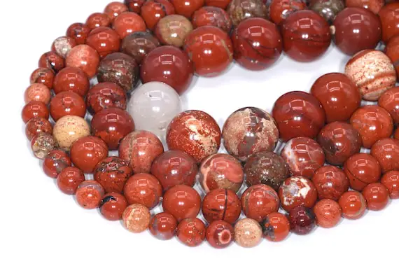 Red Jasper Beads Grade A Genuine Natural Gemstone Round Loose Beads 4mm 6mm 8mm 10mm Bulk Lot Options