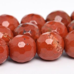 Shop Red Jasper Faceted Beads! Red Jasper Beads Grade AA Genuine Natural Gemstone Micro Faceted Round Loose Beads 6/8MM Bulk Lot Options | Natural genuine faceted Red Jasper beads for beading and jewelry making.  #jewelry #beads #beadedjewelry #diyjewelry #jewelrymaking #beadstore #beading #affiliate #ad