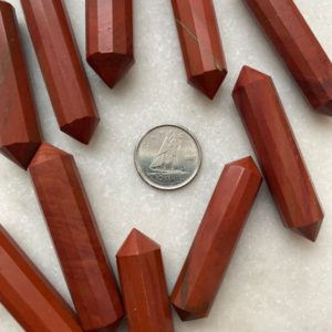 Shop Red Jasper Points & Wands! Red Jasper Double Terminated Vogel Wand 12-Faceted | Natural genuine stones & crystals in various shapes & sizes. Buy raw cut, tumbled, or polished gemstones for making jewelry or crystal healing energy vibration raising reiki stones. #crystals #gemstones #crystalhealing #crystalsandgemstones #energyhealing #affiliate #ad