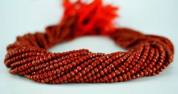 Red Jasper Faceted Round Beads, 2-2.5 Mm, 3-3.25 Mm Red Jasper Round Beads, Aaa Faceted Red Jasper Wholesale Beads