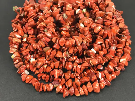 Red Jasper Chip Beads, 35-inch Strand, Approx 4-9mm, Small To Medium Natural Gemstone Red Chips, Jewelry Supply, Holiday Gift Mothers Day