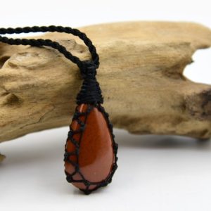 Red Jasper Necklace, Red Stone Pendant, Root Chakra & Strength Jewelry, Evil Eye Protection Necklace, New Age Gifts for Men or Women | Natural genuine Red Jasper necklaces. Buy handcrafted artisan men's jewelry, gifts for men.  Unique handmade mens fashion accessories. #jewelry #beadednecklaces #beadedjewelry #shopping #gift #handmadejewelry #necklaces #affiliate #ad