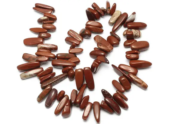 Red Jasper Nuggets Beads | Natural Gemstone  Beads | Sold By 15 Inch Strand | Size 5x13x4mm-8x30x8mm | Hole 1mm